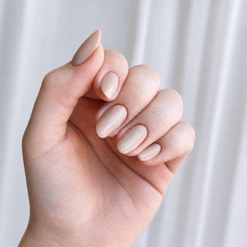 Manicure con esmalte marfil Dolce Marfil