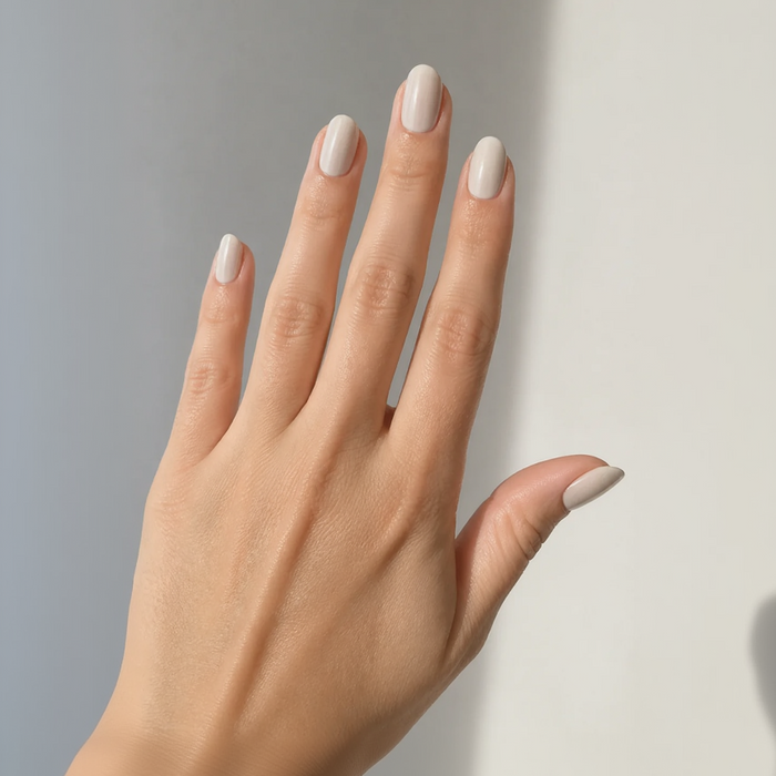 Esmalte de Uñas Semipermanente - Nude Veil aplicado en uÃ±as