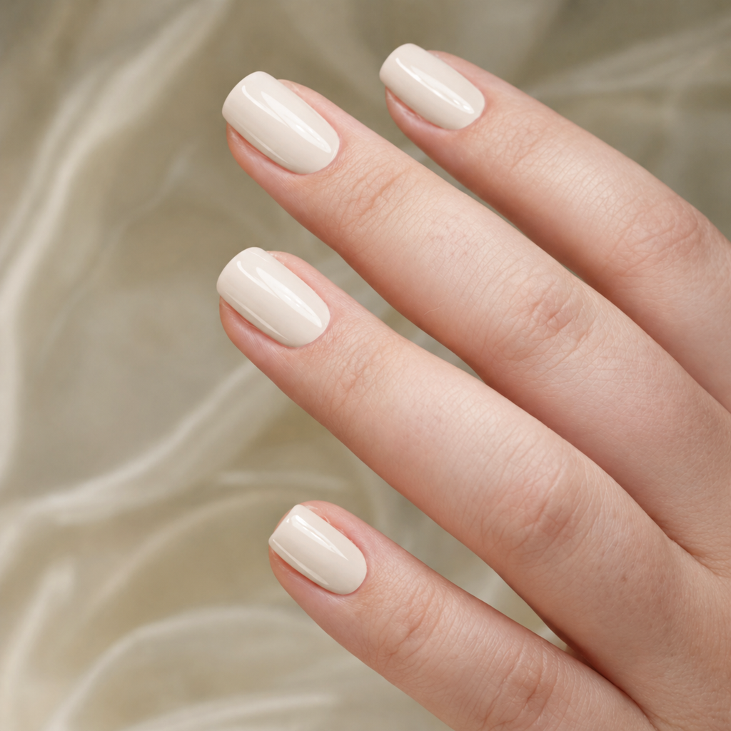 Manicure con esmalte beige Nude Veil